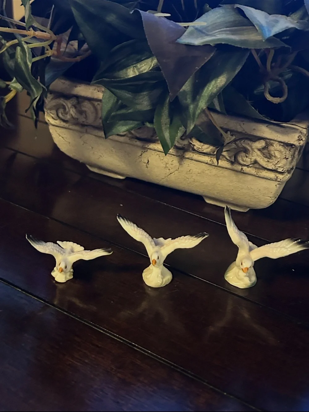 Vintage Bone China Seagull Bird Figurines Set of 3 Japan Style